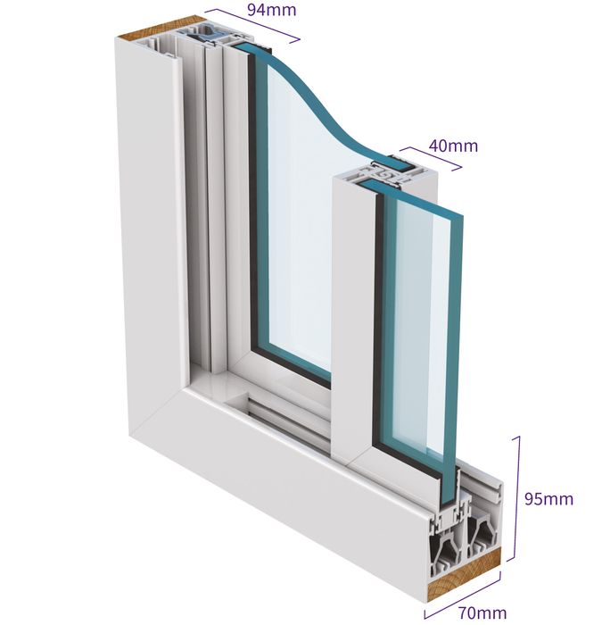 Selectaglaze Series 85 high security horizontal sliding secondary glazing